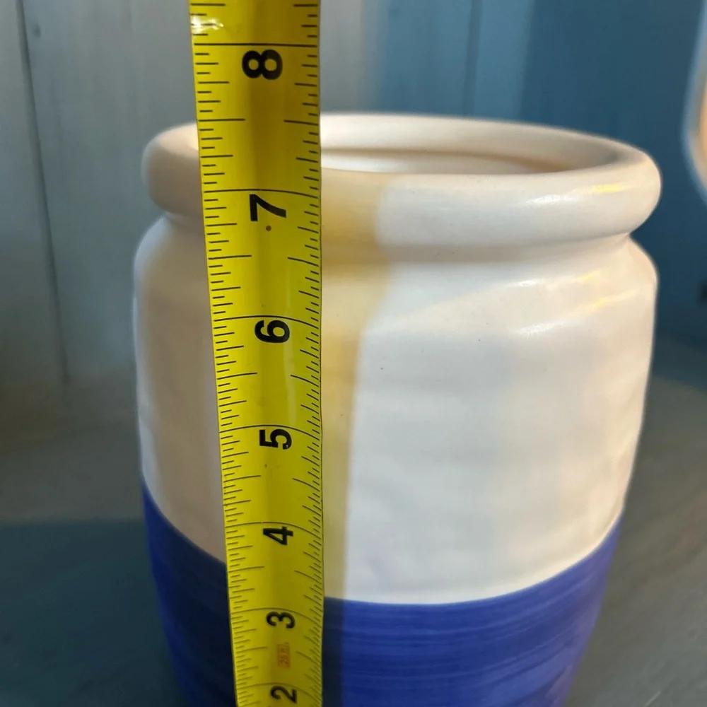 New IKEA Blue and White Ceramic Vase
